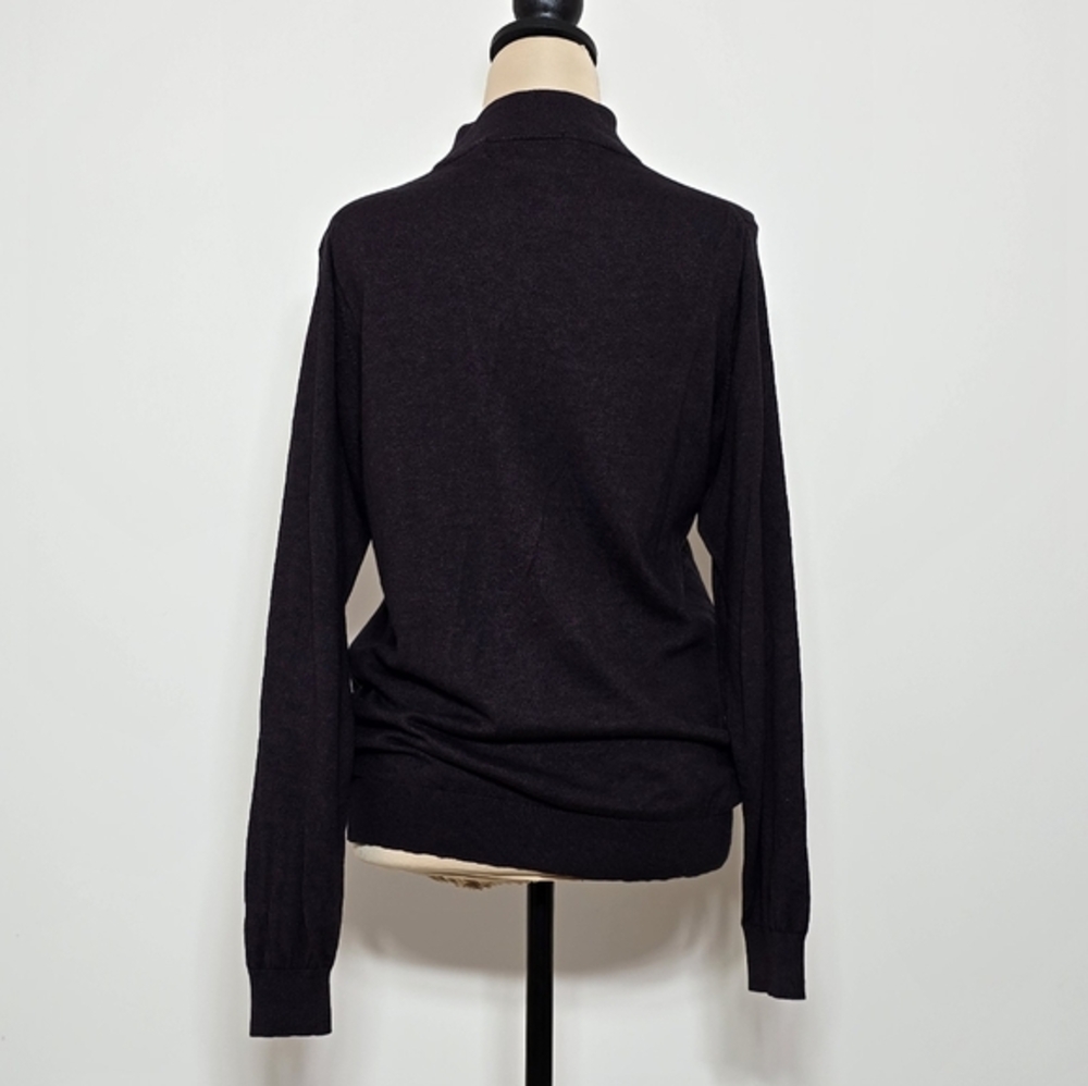 Marks‎ & Spencer Dark Purple Mockneck Sweater - Picture 2 of 6